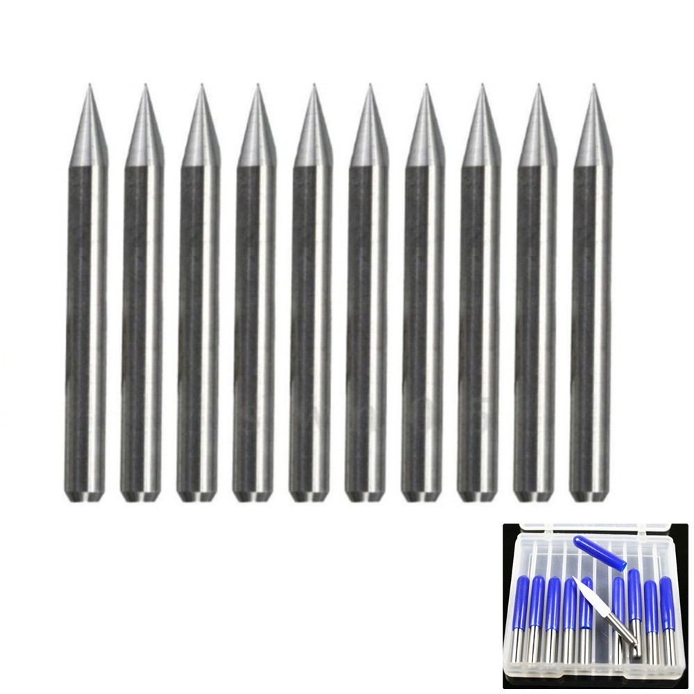 【Bestshe】Durable Engraving Drill Bit Cnc Router Tool 30 Degrees Tungsten Steel V Shape