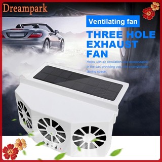 ☀DM  Cooling Fans Solar Car Ventilator Fan Solar Truck Exhaust Fan Air Circulation 3 Heads