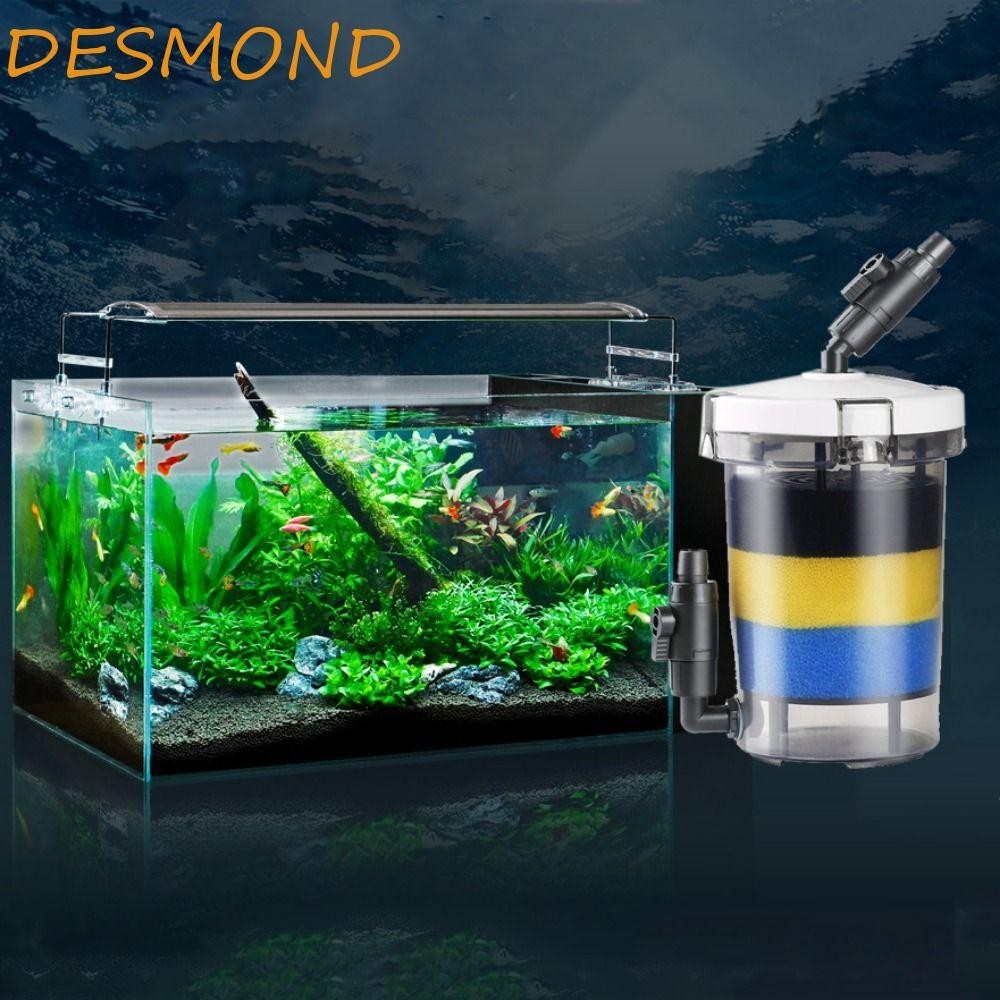 Desmond Pre-filter Fish Tank filter, 6W Ultra-quiet Fish Tank filter Barrel,ปฏิบัติพลาสติกใส Pre fil