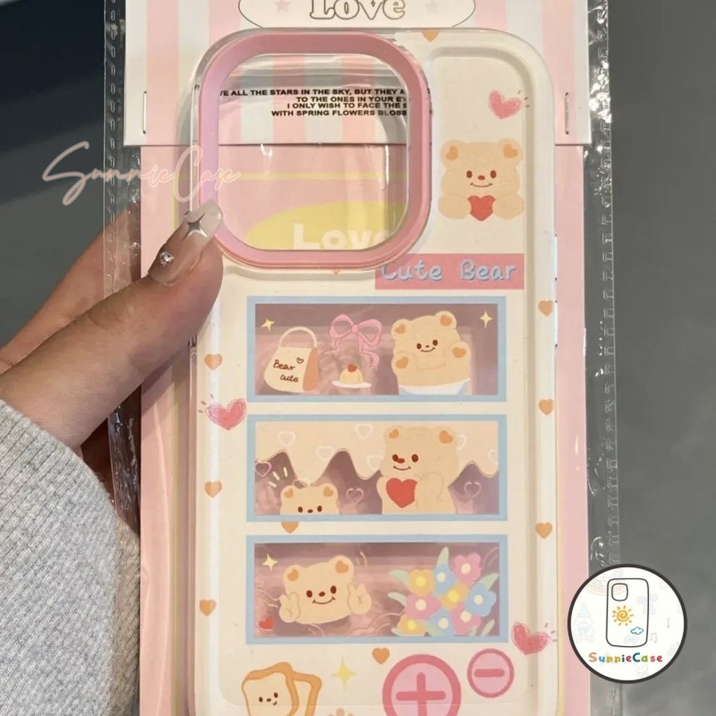 หมีน่ารักการ์ตูนตลกดูเดิล เคส Samsung A33 A32 A51 A02s A12 A13 A20s A30 A21s A52 A50 A10s A52s A52 A03