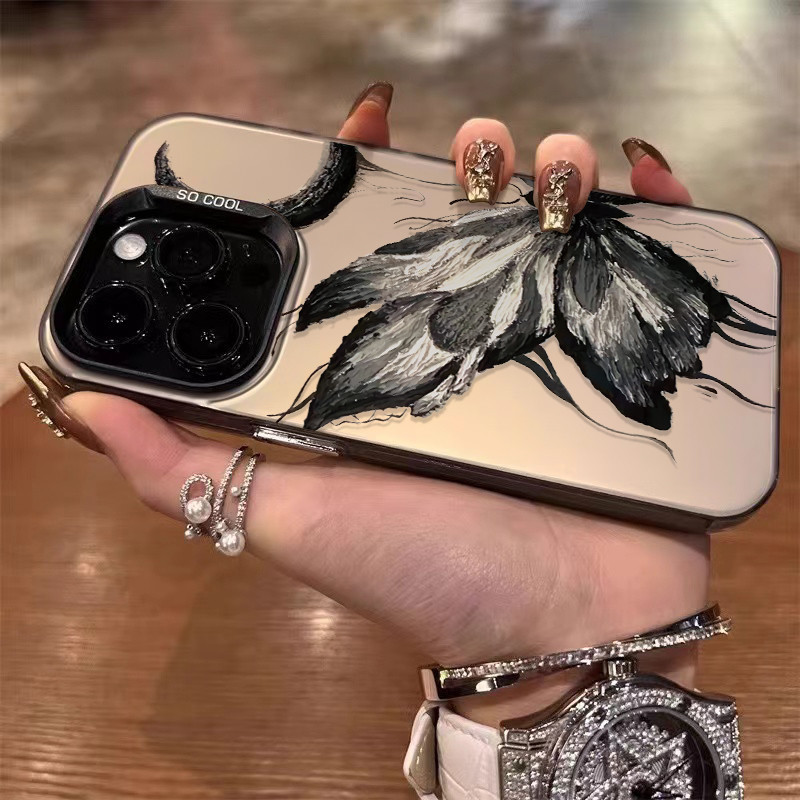 จัดส่งทันที เคสไอโฟน11 12 13 14 15 16 Pro Max กันกระแทก Crescent Butterfly hard Case For iPhone 11,12,1314,15,16PM