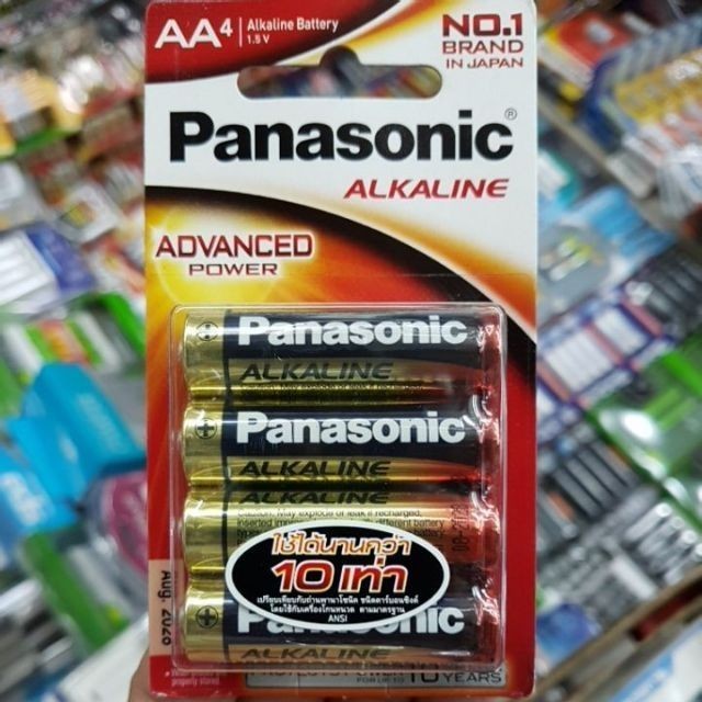 ใช้แรง ถ่าน Panasonic Alkaline Size AA 1.5V แพค 4ก้อน รุ่น LR6T/4B