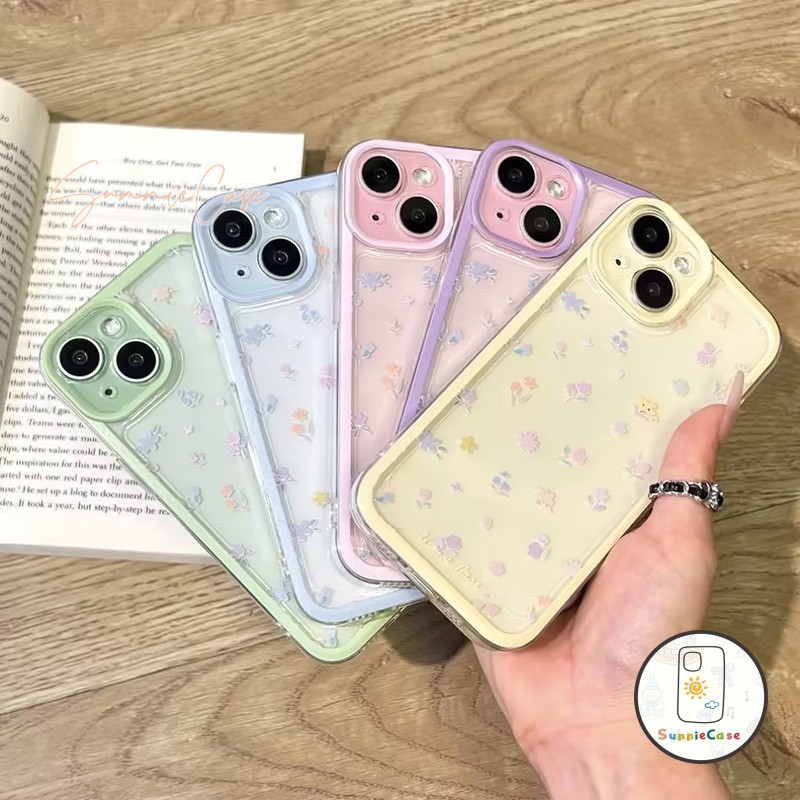 เคสIPhone 11 15 13 12 14 Pro Max XR เคสไอโฟน 14 7 15 8 Plus 7Plus เคส IPhone X XS Max ฤดูใบไม้ผลิลูกอมดอกไม้สีดูเดิล