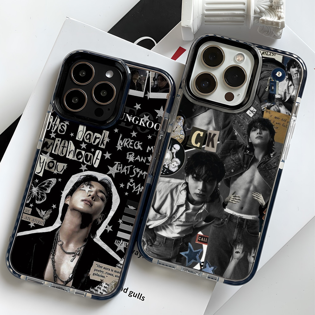 KPop เกาหลี สําหรับ iphone 15 Pro Max 16 11 14 XR 13 12 Pro Max 8 7 6 6S Plus X Xs Max Se 2020 13 12 11 Softโปร่งใสTPUเคสโทรศัพท์กันกระแทก