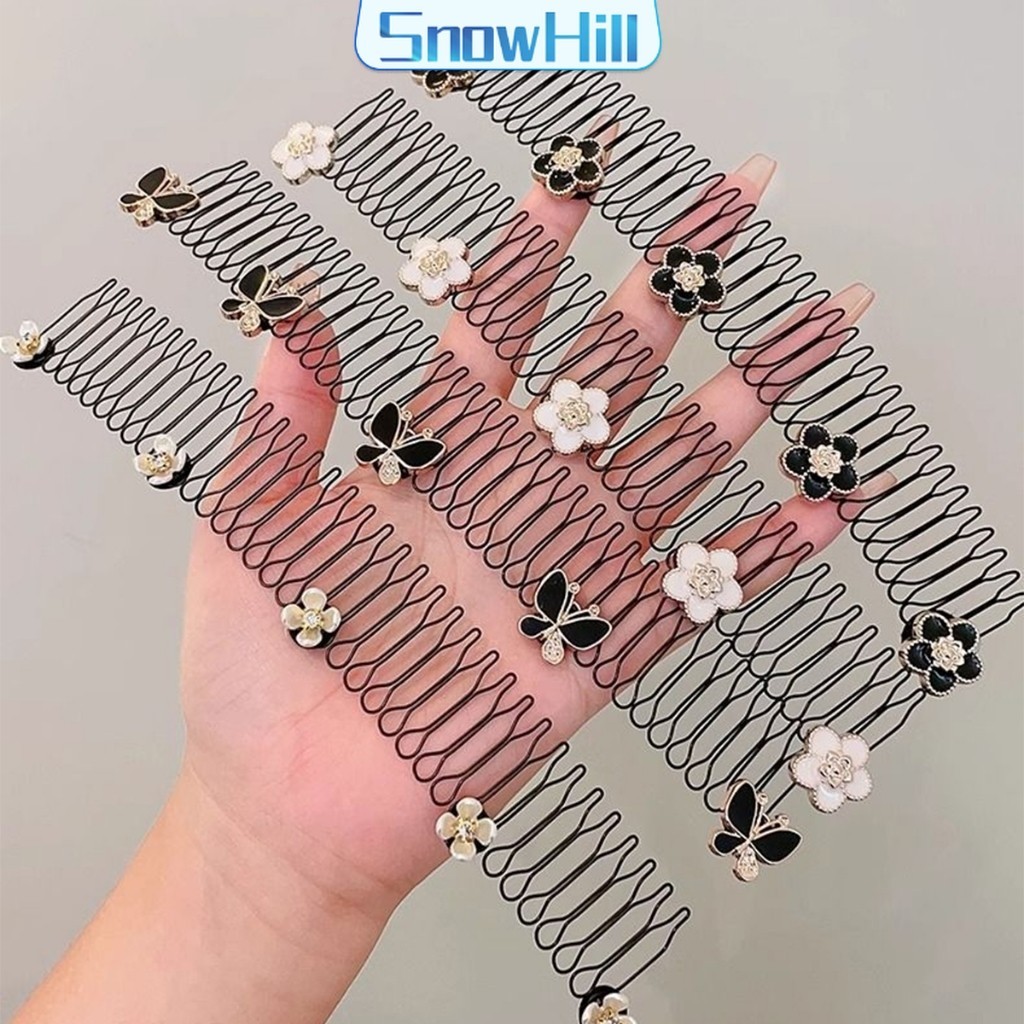 S.H หวีสับผม ลายดอกไม้ และไม่มีรอยต่อ ระดับไฮเอนด์ เก็บผมเร็ว Hair Accessories - รูปที่ 2