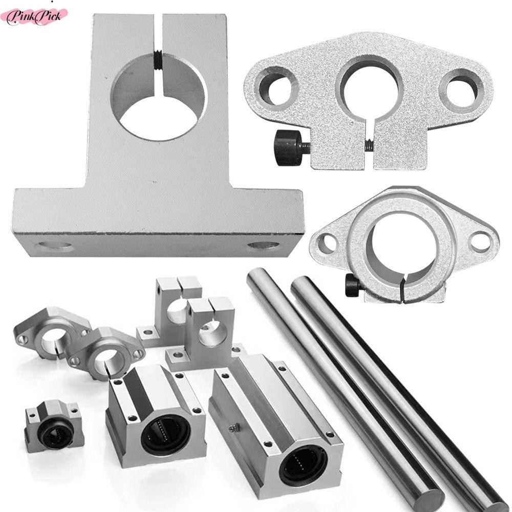 [PINKPICK] แบริ่งเชิงเส้น 1 ชิ้น, อลูมิเนียมอัลลอยด์ CNC Router Rail Shaft Support, XYZ Table SK8 SK10 SK12 SK16 SK20 SHF8 SHF10 SHF12 SHF16 Rod Holder ชิ้นส่วนเครื่องพิมพ์