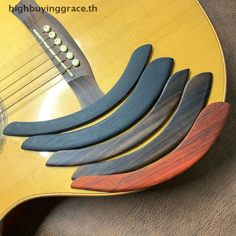 Hgth Red/Rose/Ebony Figured Solid Guitar Arm Rest อะไหล่กีตาร์และอุปกรณ์เสริม HGTH