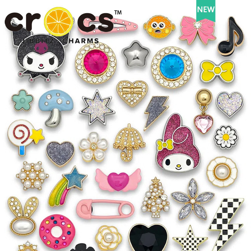Jibbitz Crocs โลหะ หัวเข็มขัดรองเท้า การ์ตูน Kuromi ตกแต่ง DIY สร้างสรรค์ แฟชั่น รู อุปกรณ์เสริมรองเท้า จิ๊บบิท ตัวติดรองเท้า crocs