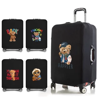 พร้อมส่ง ผ้าคลุมกระเป๋าเดินทางผ้ายืดหนาอย่างดี 18/24/26/28/30/32 นิ้ว   ผ้าหนาอย่างดี bear ซีรีส์ ในสต็อก