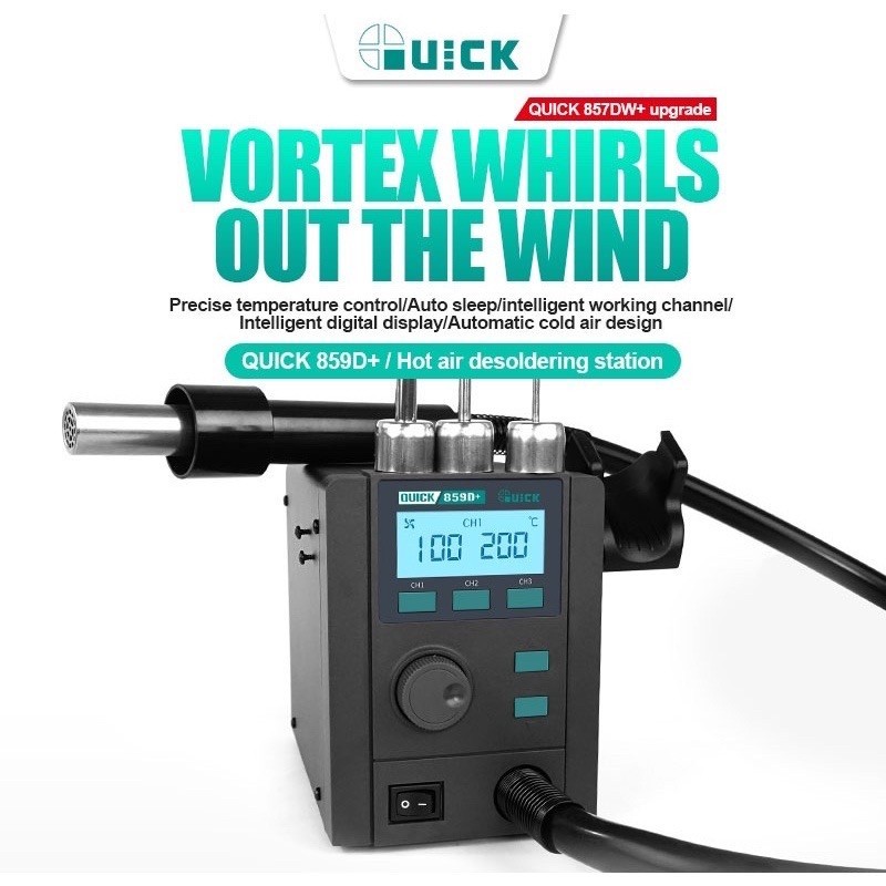 Quick 859D+ เครื่องเป่าลมร้อน Hot Air 100%