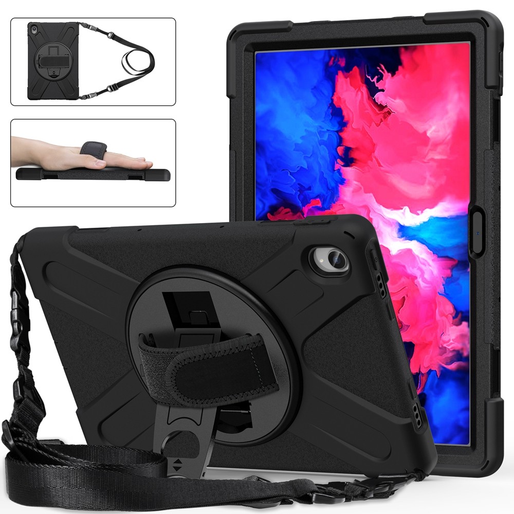 สําหรับLenovo Tab P11 Pro Plus 2021 TB-J606F TB-J606N TB-J607F TB-J616F TB-J706F TB-J716Fกรณีเด็กปลอดภัยกันกระแทกPC + ซิลิคอน 2 in 1 ไหล่สายคล้องมือปลอก – โปรปัง