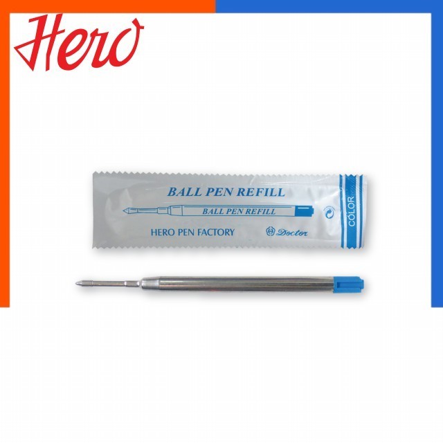 ไส้ปากกา ลูกลื่น Hero ใส่ปากกา เพนเทล Pentel/ปาร์คเกอร์ Parker/ครอส CROSS ได้ P-TYPE BALL PEN REFILL