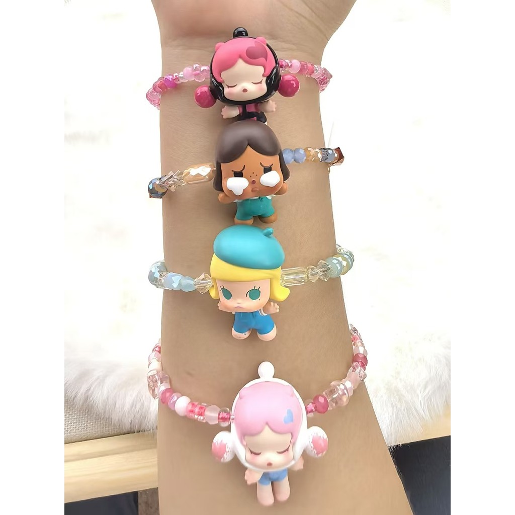 สร้อยข้อมือลูกปัดข้าวฟ่างป๊อปมาร์ท ที่สวยหรูสามารถห้อยบนมือข้าวฟ่างลูกปัดสั่งซื้อสุ่มที่สวยหรูเหมาะสําหรับสวมใส่แข็งแรงทนทานไม่เกิดความเสียหายง่ายป