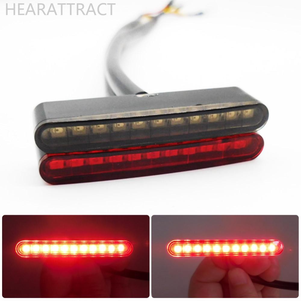 Hearattract รถจักรยานยนต์ ไฟท้ายเบรคหลัง Mini 12V 11LED สําหรับ Dirt bike/มอเตอร์ไซด์ ป้ายทะเบียน Q2V3