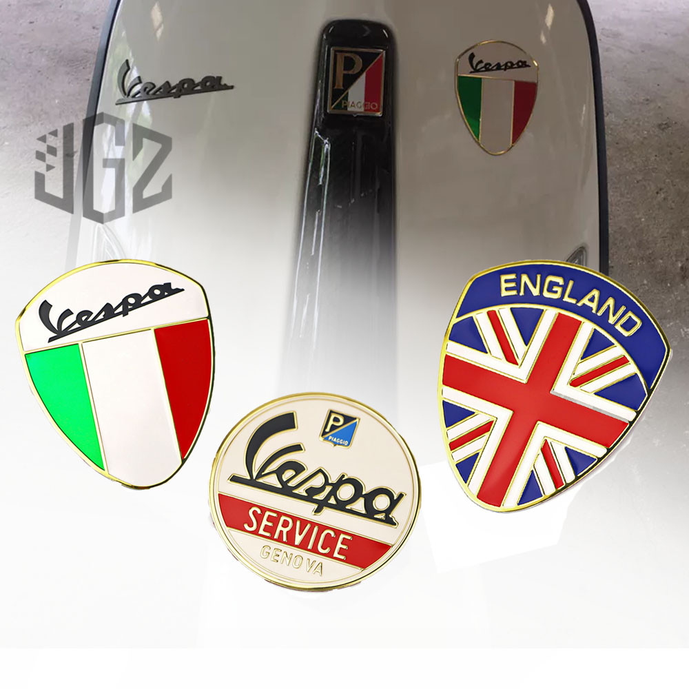 สําหรับ VESPA Sprint Primavera 150 S125 lx GTS 300 2024 รถจักรยานยนต์โลหะสัญลักษณ์โลโก้สติกเกอร์