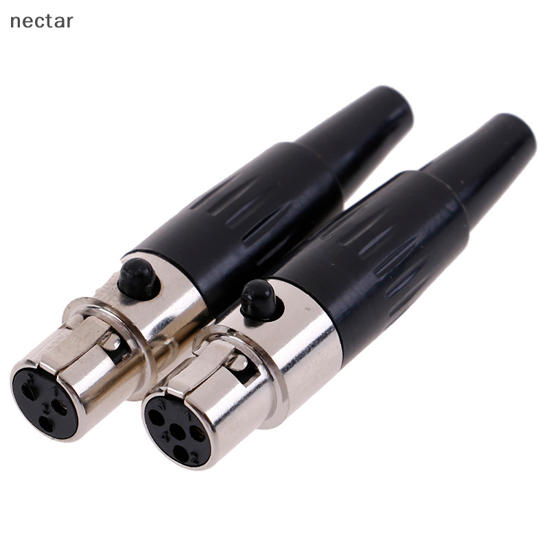 Tar 1 PC Mini XLR 3 4 Pin ปลั๊กหญิงขนาดเล็ก XLR ไมโครโฟนเสียงขั้วต่อสําหรับ MIC เอ็นเอ็น