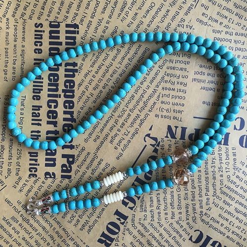 Natural Turquoise Thailand Amulet Chain Amulet Special Chain Enamel Buckle Thailand Characteristic N