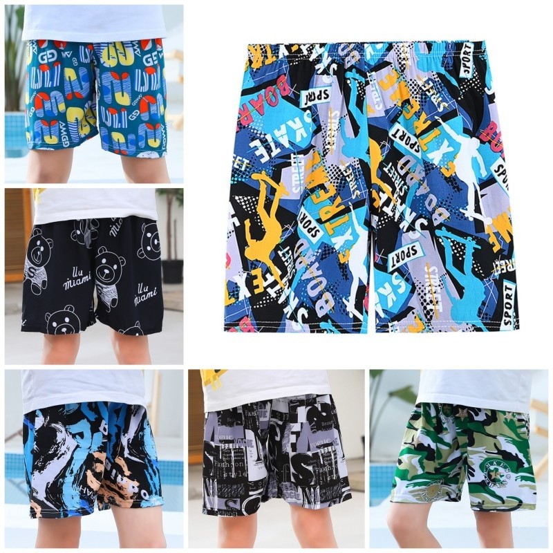 LFKids Beach Short Pants 90-170 ซม.ชายหญิงน้ําพุร้อน Causel กางเกงขาสั้นสําหรับฤดูร้อน