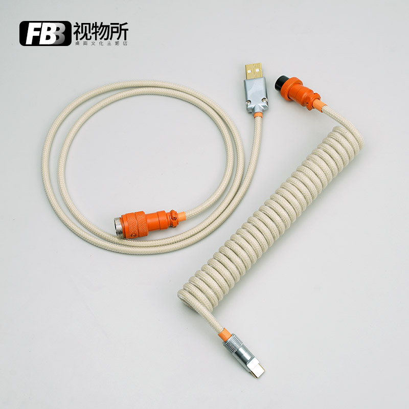 พร้อมสต็อก สาย FBB Duga FUSION Mechanical Keyboard Data Cable Spiral Custom Keyboard Cable