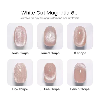 【Local】UR SUGAR Super Shine แมวสีขาวเจลแม่เหล็ก Soak Off UV เจลแก้วแม่เหล็กเจลเคลือบเงากึ่งถาวร UV Gel 15ml