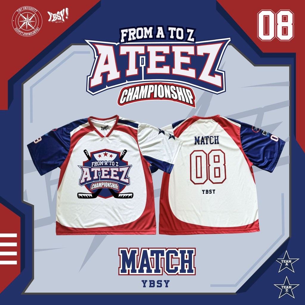 St5 ATEEZ แชมป์ MATCH jersey streetwear เบอร์ 08 คอสเพลย์ผ้า 3D เสื้อยืดแขนสั้นเด็ก 110-6XL TS5