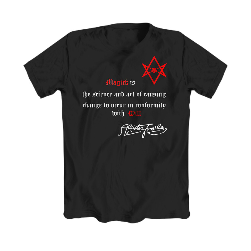 เสื้อ Thelema - Magick Is Definition Aleister Crowley - Unicursal Hexagram Tee