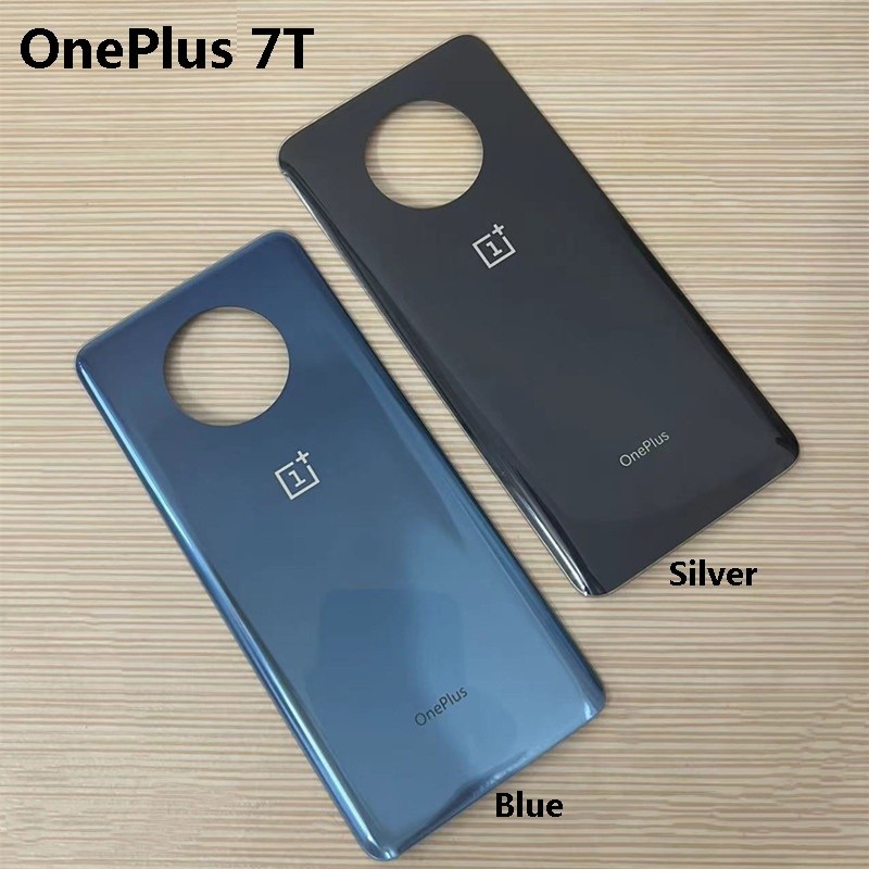 OnePlus 7T / One Plus 7T ฝาหลังแบตเตอรี่กระจกสําหรับซ่อม Crack @ 1+7T HD1900 HD1901 HD1903