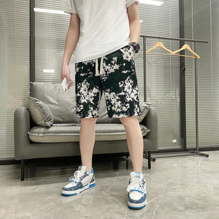 CD HOME กางเกงขาสั้น กางเกงขาสั้นชายหาดเอวยางยืด ใส่ได้ทั้งชายหญิงสบายตัว เอว28“-40 ผ้าบางแห้งเร็ว DK8005