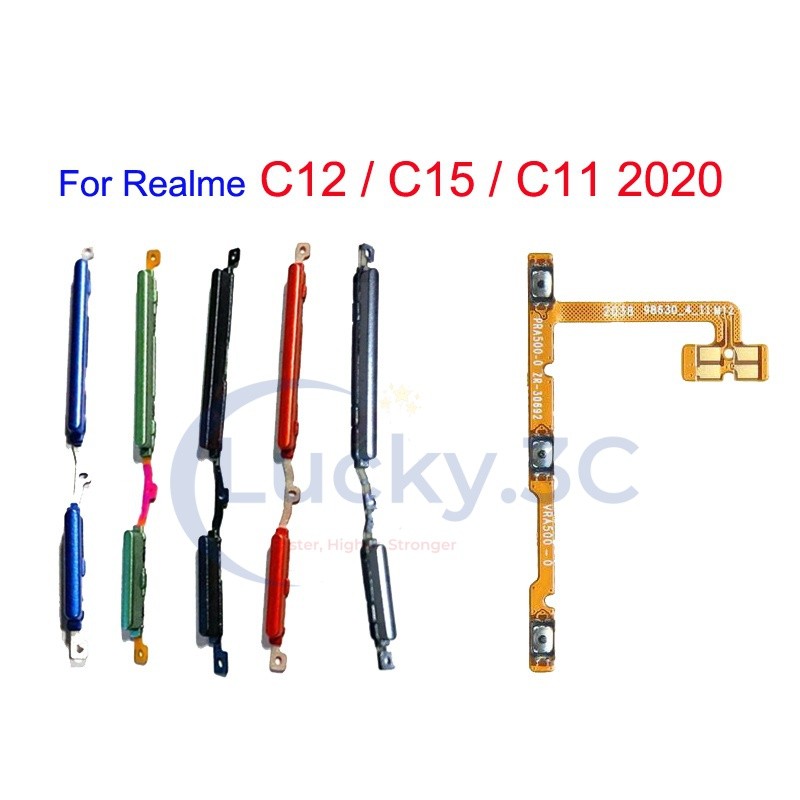 ปุ่มเปิดปิดเปิดปิด Flex และ Volume Up Down ปุ่ม Flex สําหรับ Realme C11 2021 C12 C15