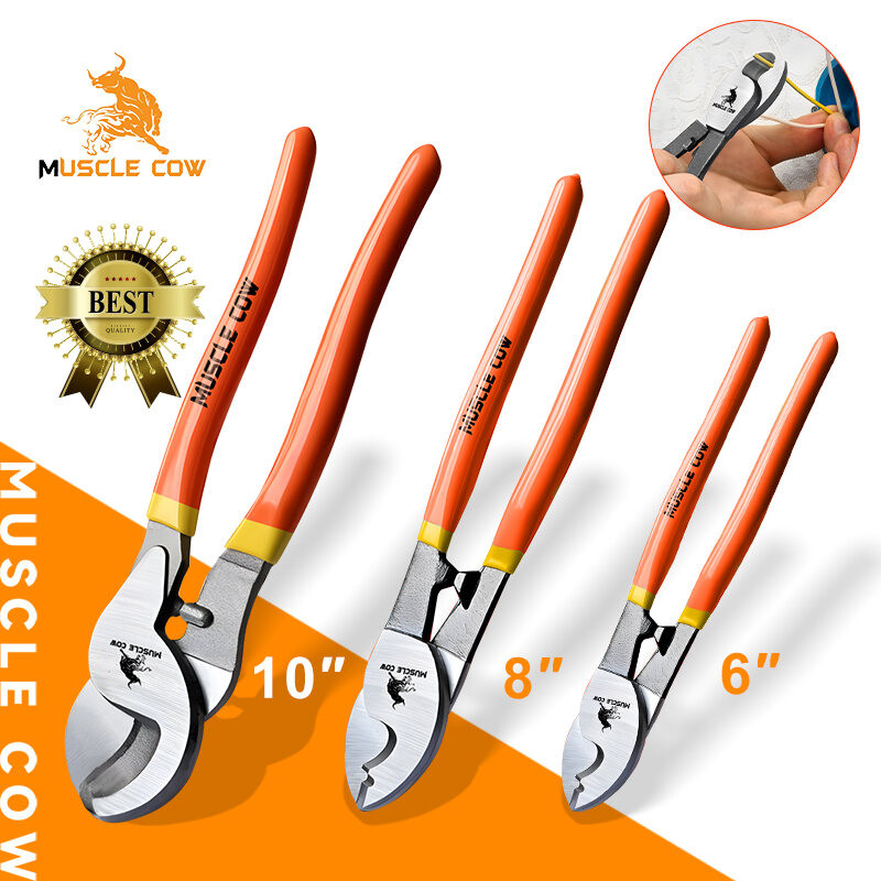 MUSCLE COW คีมตัดสายเคเบิ้ล รุ่นงานหนัก 6 นิ้ว / 8 นิ้ว / 10 นิ้ว Cable Cutter คีมตัดสาย คีมตัดเคเบิ้ล