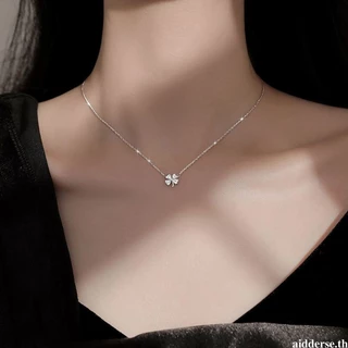aidderse.thLucky Four Leaf Cloverสร้อยคอผู้หญิงIns Simple Clavicle Chain Niche Design Neck Chain-