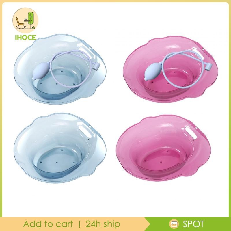 [Ihoce] Sitz Bath for Toilet Seat Anti Overflow Hangable Bidet for Elderly Women Men