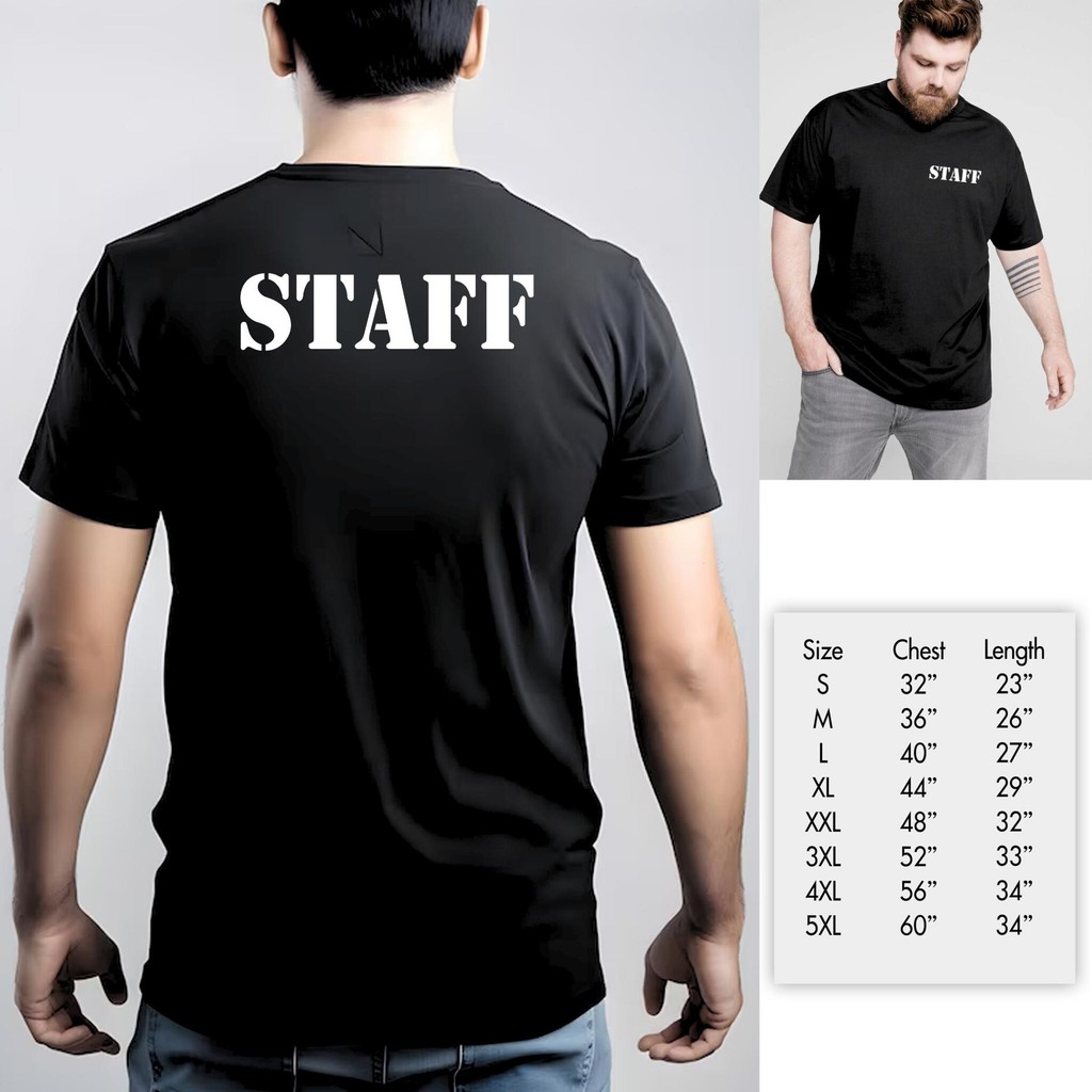 Noppapot เสื้อยืดสกรีน เรียบง่าย ลาย STAFF สวมใส่ร่วมงานต่างๆ เนื้อผ้าCotton100% ใส่สบาย SF
