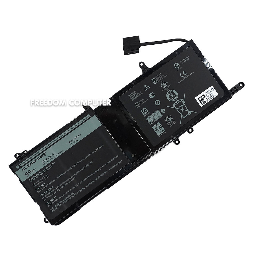 แบตเตอรี่โน๊ตบุ๊ค (แท้) Battery Dell 9NJM1 99Wh For Dell Alienware 15 R3 17 R4 44T2R MG2YH HF250 แท้