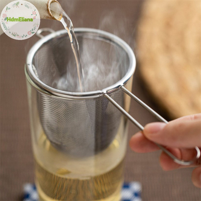 Hdmeliana ชา Infuser จับคลิป Fine ตาข่ายกรองชากรองชากาแฟแป้งกรองมือถือตะแกรงสําหรับกาน้ําชาอุปกรณ์ครัว TH
