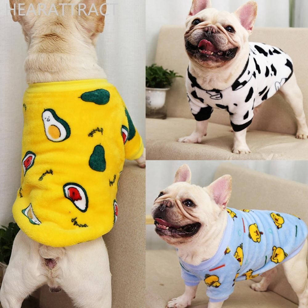 Hearatract 2-16 กก. French Bulldog เสื้อผ้าชุดนอนขนแกะอุ่นฤดูหนาวแมวเสื้อเสื้อผ้าสัตว์เลี้ยงสําหรับสุนัขขนาดกลางและขนาดใหญ่ X2Y4