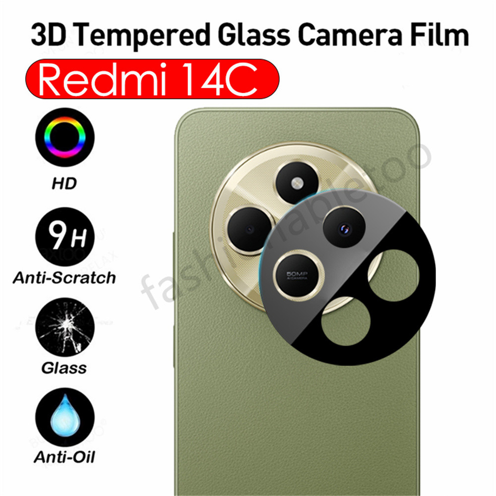 3dกล้องเลนส์ป้องกันฟิล์มสําหรับredmi 14C 13C 14 C 13 C Redmi14C Redmi13C 4G 5Gกระจกนิรภัยคลุมทั้งหมด