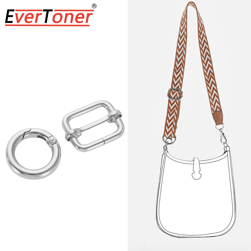Evertoner กระเป๋าสายคล้องไหล่ปรับหัวเข็มขัดสําหรับ Evelyn Mini สายคล้องไหล่ปรับ Remodeled ปุ่มหัวเข็มขัดฮาร์ดแวร์กระเป๋าอุปกรณ์เสริม