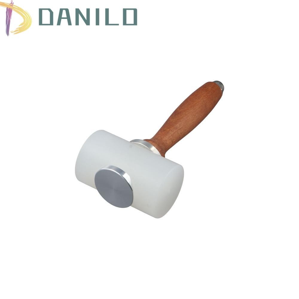 Danilo ค้อนหนังแกะสลัก, ด้ามไม้หลายขนาดหนังหัตถกรรม, DIY Professional T-head Percussion Hammer Handwork