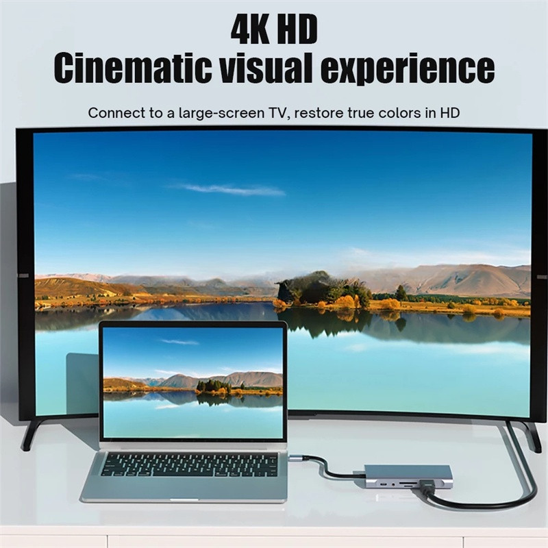 11-em-1 HUB USB C 4K Full HD HDMI 87W PD Carregmento สถานีเชื่อมต่อหลายพอร์ต