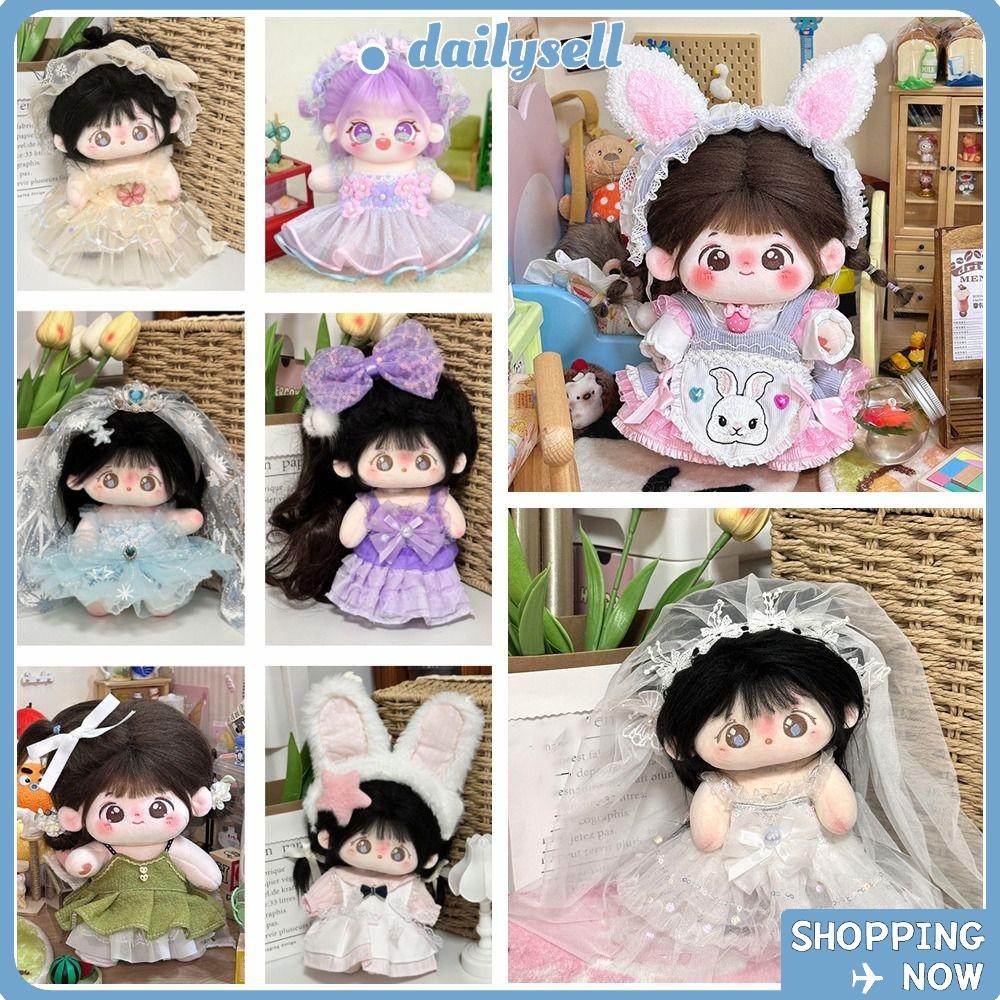 เสื้อผ้าตุ๊กตาเดลี่,20ซม หลากสี ขนาดเล็ก ชุด,ของขวัญโลลิต้าชุดแม่บ้านคอสเพลย์เปลี่ยนชุดตุ๊กตาชุดเจ้าหญิงชุดผ้าฝ้ายยัดตุ๊กตา