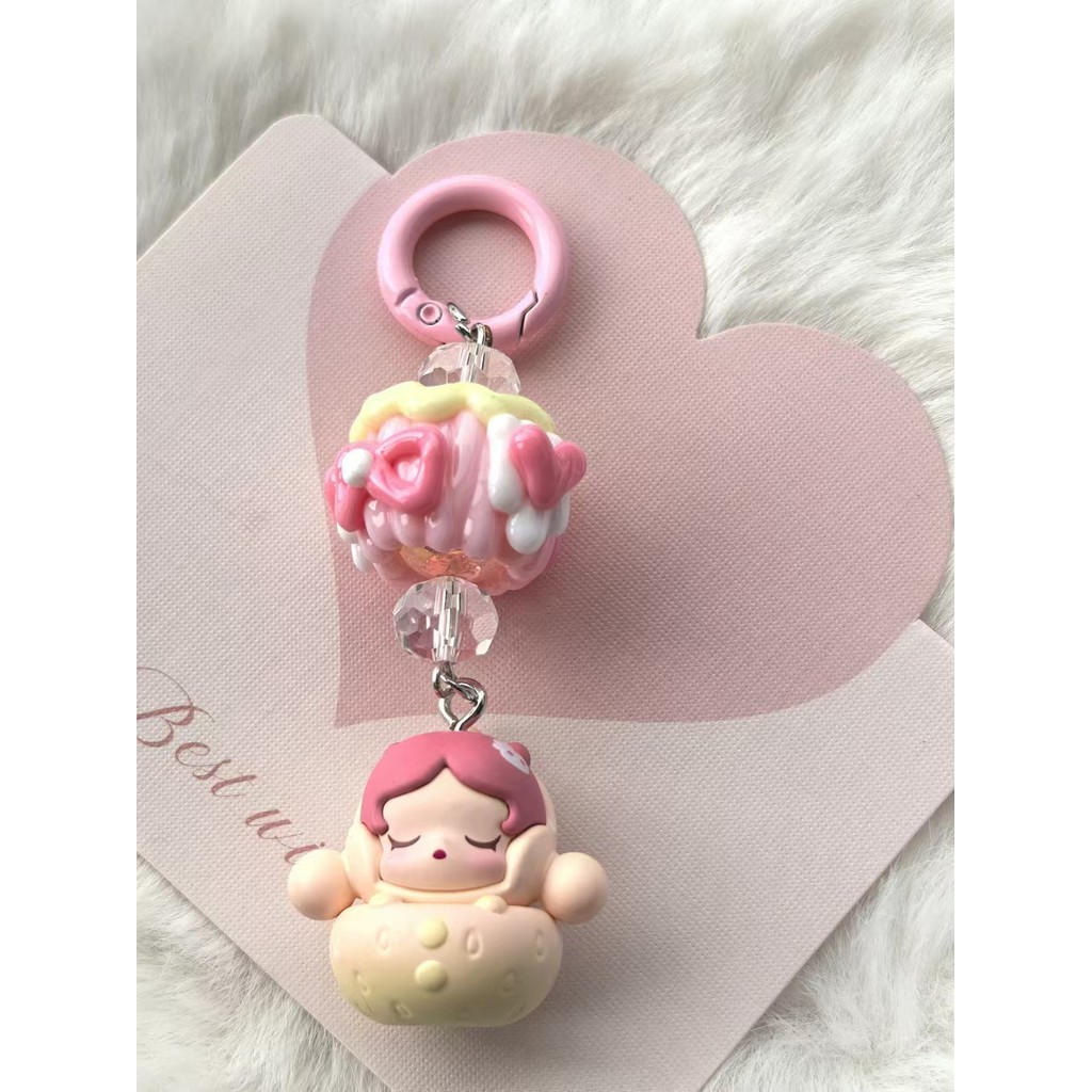 จี้โทรศัพท์มือถือลูกปัดเดี่ยว Popmart สามารถห้อยบนโทรศัพท์มือถือได้ แข็งแรง ทนทาน ประณีต คุ้มค่าราคาประหยัด Having
