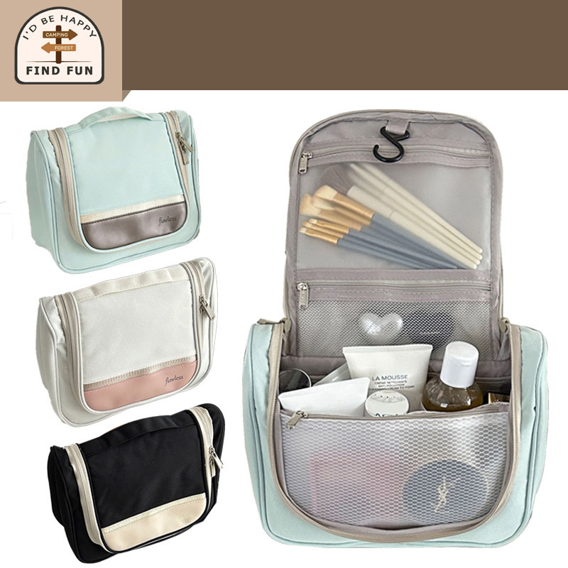 ✈️COD✈️กระเป๋าอาบน้ำ แขวนผนังได้ กระเป๋าเครื่องสําอาง กันน้ํา เดินทาง wash bag