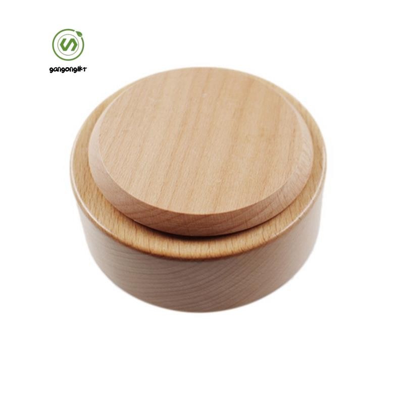 [gangong1kr]กล่องดนตรีไม้หมุนฐานกลมงานฝีมือศิลปะ Diy สําหรับเครื่องประดับตกแต่งคริสต์มาสเด็กของขวัญ
