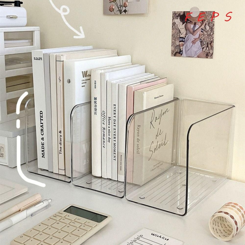 ชั้นวางหนังสือ เฟพีเอส, ขาตั้งหนังสือรูปตัวยูรวมกันฟรี, ที่คั่นหนังสืออะคริลิคใสแบบพกพาโฮมออฟฟิศ