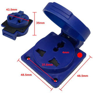 [ 1 ชิ้น ] PP-313 AC Power Plug เต้ารับ AC 3ขา 13A 250VAC 2P+E IP54 กันละออง กันฝุ่น Power Plug 3P INDUSTRIAL PLUG an...