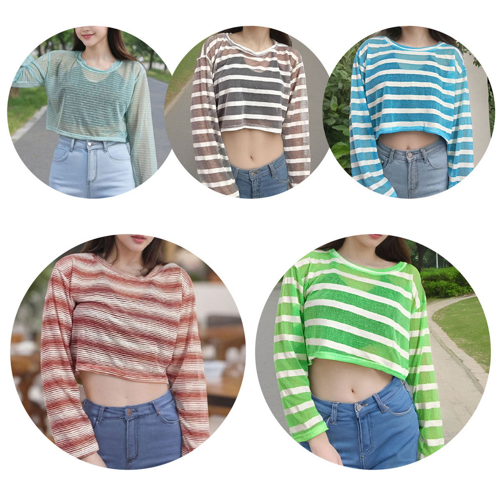 เสื้อกันแดดแขนยาวแบบสั้นสำหรับหญิงสาว ฤดูร้อน