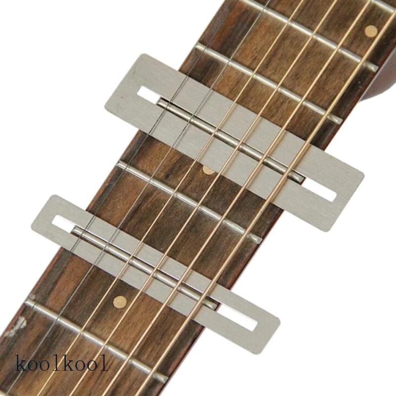 Kool 2 ชิ้นชุดกีตาร์ Fingerboard Guards ชุดโลหะกีตาร์เบสกีตาร์ Fingerboard Guard Luthier ชุดเครื่องมือ Fretboard Prot