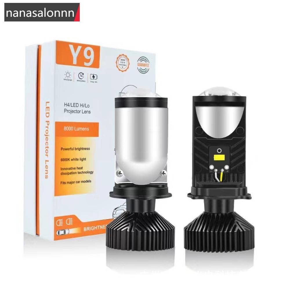 Nanasn| Y9 ไฟหน้ารถรถยนต์ไฟฟ้าดัดแปลง H4 เลนส์ LED ไฟไฟสูงและต่ํา T1Y3