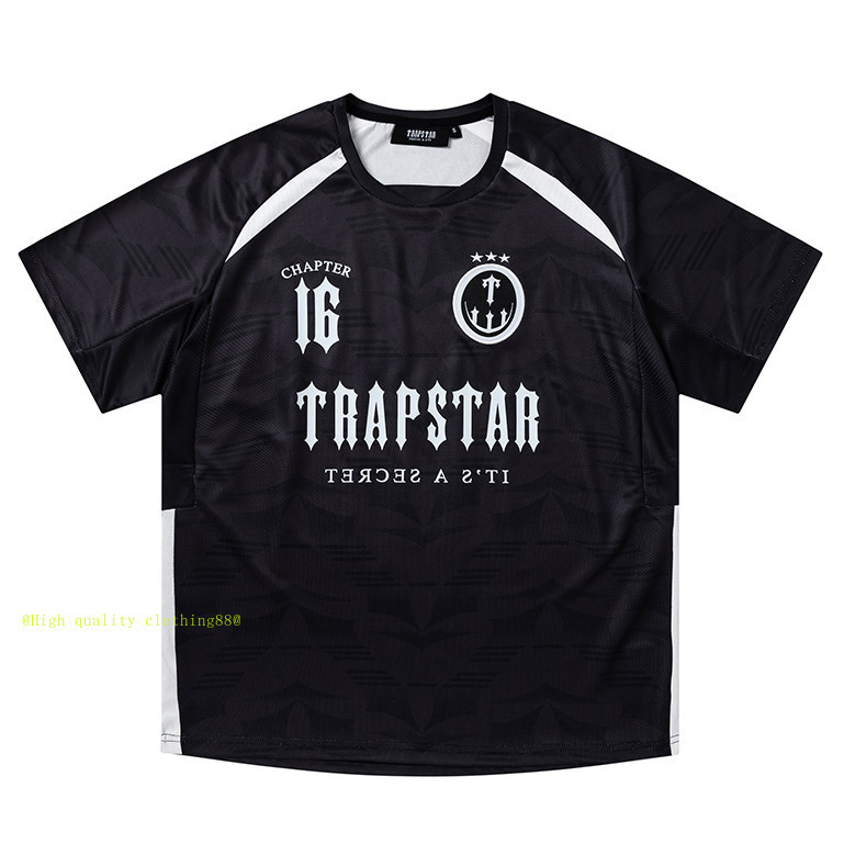 **** คุณภาพสูง *** แบบใหม่ 608 #Trapstar เสื้อยืดคอกลมแขนสั้นพิมพ์ลายผ้าฝ้ายแท้